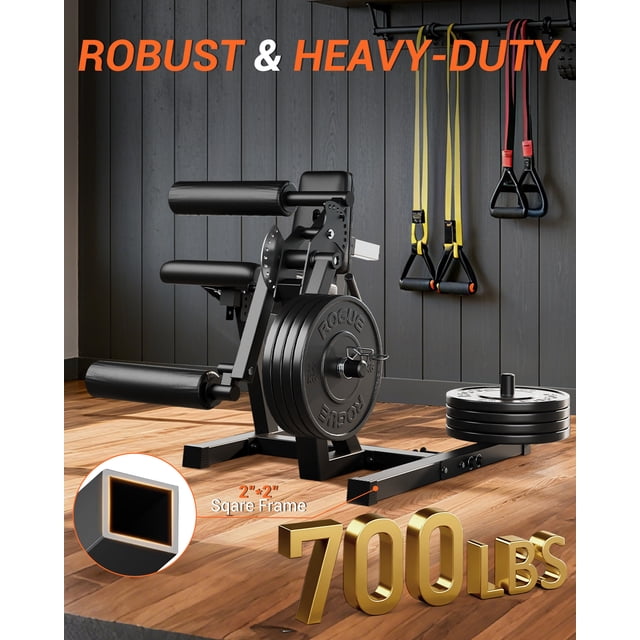 EDTara Adjustable Leg Extension & Curl Machine, 4-in-1 Leg Press Workout Equipment, 700lb Capacity with Band Pegs