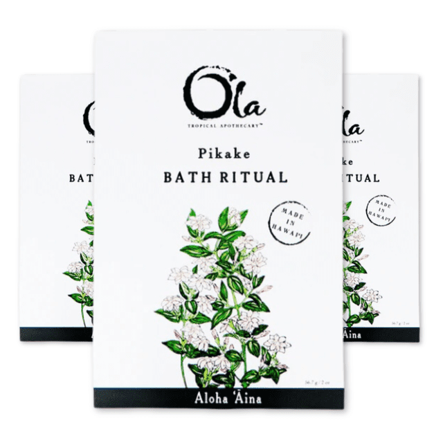 Ola Tropical Apothecary Pikake Scented Bath Hawaiian Sea Salt Rituals 3 Pack - 2 oz