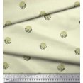 thumbnail image 3 of Soimoi Rayon Fabric Leaves & Floral Block Printed Fabric 1 Yard 56 Inch Wide, 3 of 3