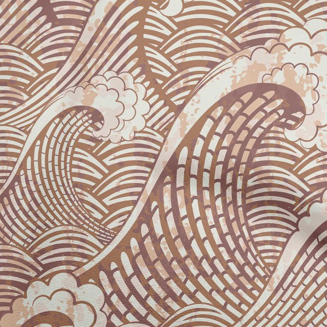 oneOone Cotton Cambric Brown Fabric Japanese Sewing Craft Projects Fabric Prints By Yard 42 Inch Wide