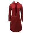 thumbnail image 4 of cfhntfmh Robes Chandails pour Femmes Confortables à Manches Longues Robe à Capuche Surdimensionnée Automne Douce Couleur Unie Robe Mini avec Poches, 4 of 4
