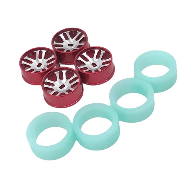 RCGOFOLLOW Wheel Tires RC Car Part Wear-resistant Part Rc Wheel Tires For 1/28 Wltoys K969 Drift Cars RC Upgrade Part red