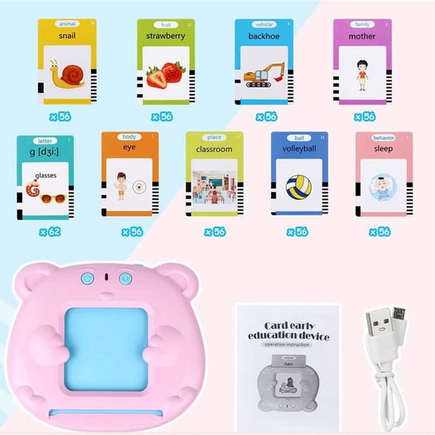 Livres Sonores d'apprentissage Jouet de Lecture Vocabulaire Phonétique | Livres d'Apprentissage Électriques Interactifs avec Plus de 500 Mots Pour de Maternelle Classe Maison Anniversaire Garçons