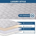 thumbnail image 4 of Protège-matelas Imperméable / Drap-Housse Antidérapant 35,4 X 78,7 Po / Housse de Lit en Polyester Bleu Pâle/gris / Tissu Extensible Reste en Place / Convient aux Enfants et aux Animaux, 4 of 6