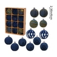 thumbnail image 3 of Christmas Decorations 12 Piece Flocked Christmas Balls Christmas Decoration SetMultiple Styles Of Christmas Tree Decorations Can Also Be Used For Other Party, 3 of 6