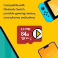 thumbnail image 2 of Lexar 64GB PLAY microSDXC UHS-I Memory Card, 2 of 8