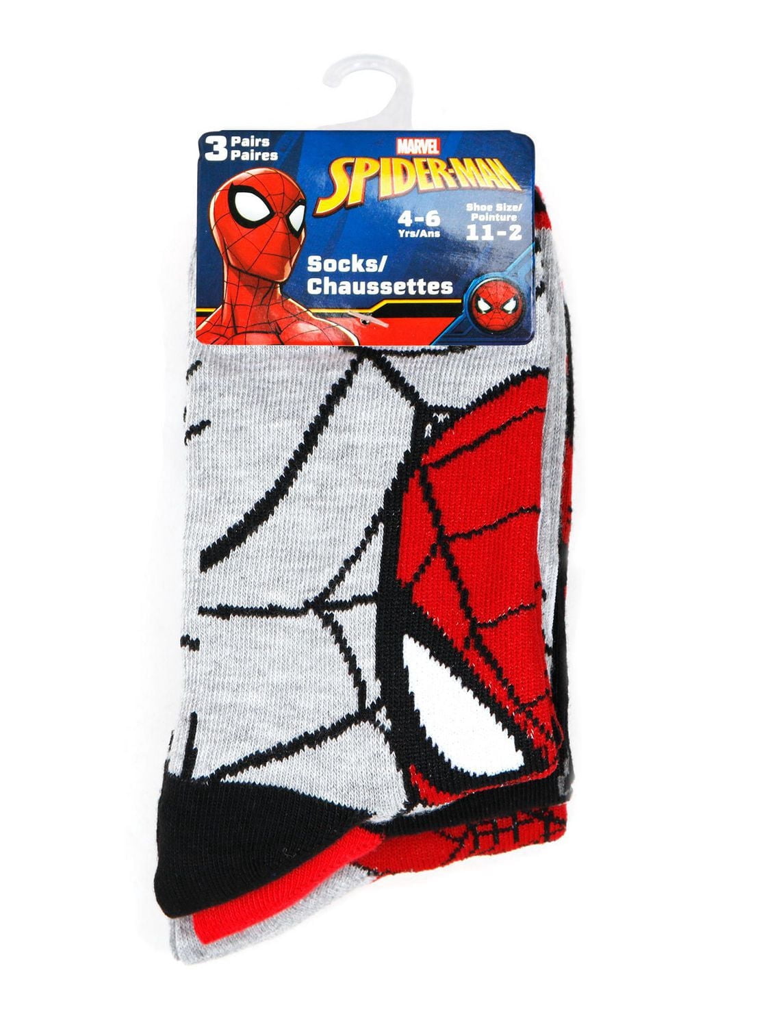 Paquet de 3 chaussettes pour les garçons Spiderman