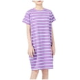 thumbnail image 1 of RXIRUCGD 2025 Vêtements d'Été pour Enfants Robe pour Enfants Robe d'Été pour Filles Nuisette Tricotée à Rayures à Manches Courtes pour Enfants Robe pour Filles, 1 of 6