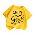 thumbnail image 3 of JAKANYQ T-shirts Graphiques Mignons pour Filles, Col Rond, Manches Courtes, Été, Décontracté, Jaune, 5-6 Ans, 3 of 5