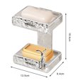 thumbnail image 2 of Shower Soap Dispenser Wall-mounted Soap Box for Shower Detachable Easy to Clean Space-saving Bathroom Storage Organizer with No-drill Installation Pet, 2 of 8