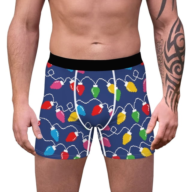 LSLJS Christmas Digital Printing Breathable Close Fitting Men's Underpants Comfortable Boxers, Boxers for Men