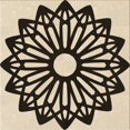 thumbnail image 1 of Ahgly Company Tapis d'Intérieur Lavable à la Machine, Carré, Transitionnel, Brun Chocolat, Tapis de Zone, 6 Pieds Carré, 1 of 7