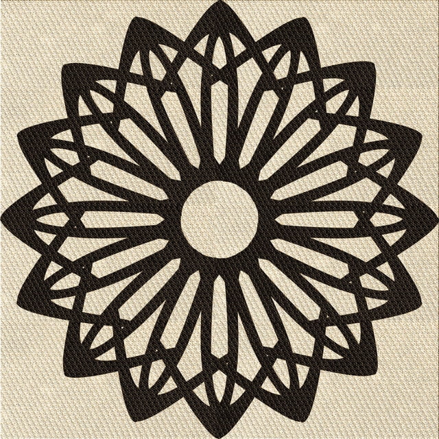 Ahgly Company Tapis d'Intérieur Lavable à la Machine, Carré, Transitionnel, Brun Chocolat, Tapis de Zone, 6 Pieds Carré