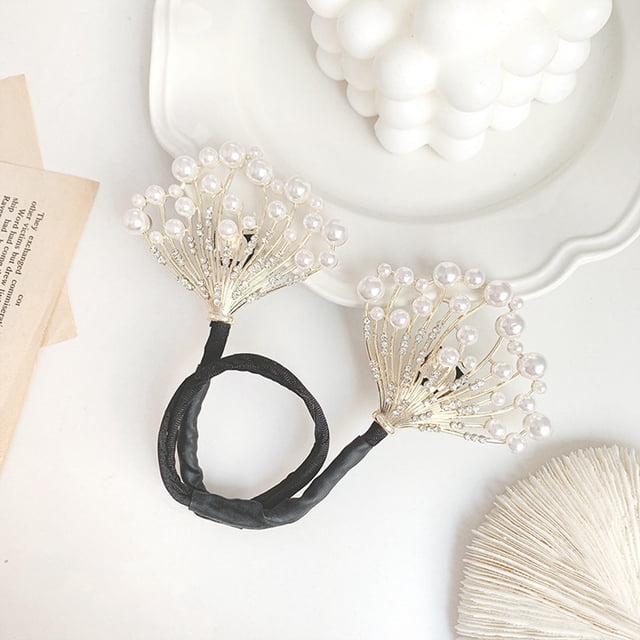 EGNMCR Personalized Pearl Rhinestone Hair High-end Women's Hair Princess Hairs curler
