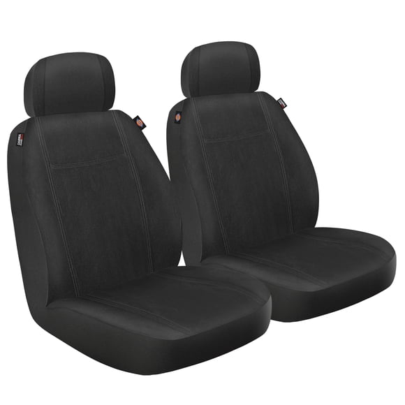 DICKIES 2-Piece Puncture-Resistant Front Seat Covers for Cars Trucks SUVs Automotive Seat Covers Car Seat Protector for Pets Universal-Fit Car Seat Covers - Black