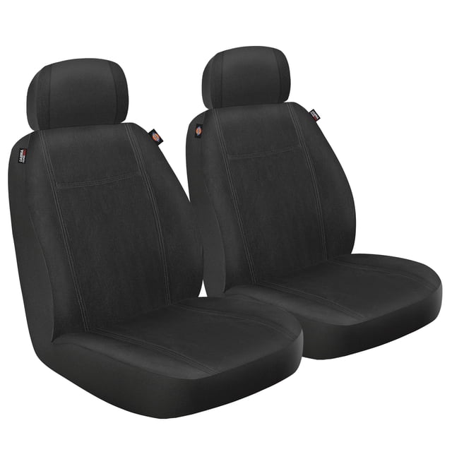 DICKIES 2-Piece Puncture-Resistant Front Seat Covers for Cars Trucks SUVs Automotive Seat Covers Car Seat Protector for Pets Universal-Fit Car Seat Covers - Black