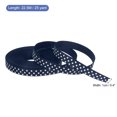 thumbnail image 2 of Uxcell Grosgrain Ribbons with White Dots Ribbon Bow Decoration Crafts Gift Wrapping Wedding Navy Blue 25 Yards 3/8 Inch, 2 of 7