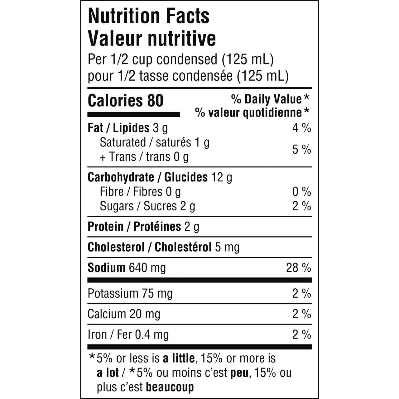 Campbell's® Soupe Condensée Crème de Poulet à Faible Teneur en Gras, Stable à Température Ambiante