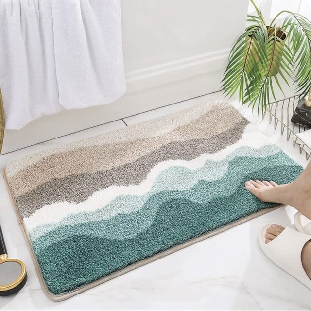 Birdeem Bath Mats for Bathroom,Bath Mats for Bathroom Non Slip,Bathroom Rugs Soft Absorbent Microfiber Bath Rugs Shaped Toilet Rug Non Slip Bath Carpet Mat for Bathroom,Bath Mats for Bathroom Non Slip