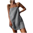 thumbnail image 2 of FcBaudy Robe Sans Manches à Encolure Carrée, Robes pour Femmes, Robes d'Été pour Femmes Mode Femmes Été Décontractée Unie avec Poches Camis Sans Manches Robe Mini Robe Femme, 2 of 6