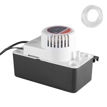 KFFKFF Condensate Removal Pump, 1/50 HP, 65 GPH, 15 ft Lift, 1/2 Gal Tank Automatic AC Condensation Pump with Float Switch & 20 ft Hose for Air Conditioner, Dehumidifier, Furnace