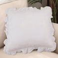 thumbnail image 1 of XYAIYT Soft Decorative Throw Pillow Cover Ruffled Design Elegant Home Decor for Living Room Bedroom Office Sofa Cushion Easy to Insert Hidden Zipper Machine Washable Touch(White,Tpye2), 1 of 6