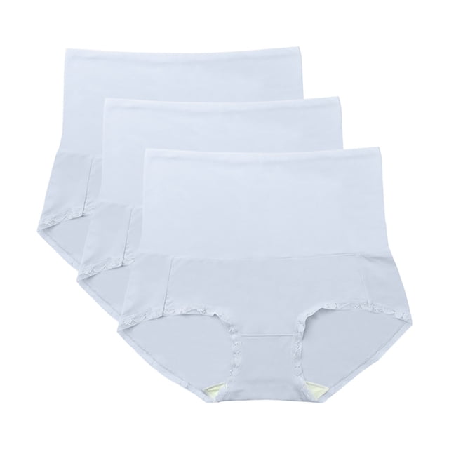 3 pcs Womens Modal Cotton Underwear High Waist Tummy Control Full Coverage Briefs Comfy Stretchy Ladies Panties