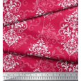 thumbnail image 2 of Soimoi Poly Georgette Fabric Filigree Damask Print Fabric by The Yard 42 Inch Wide, 2 of 3