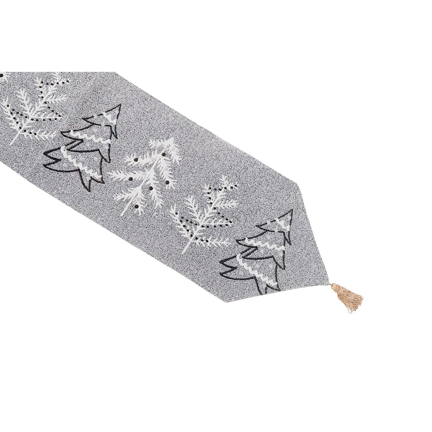 Table De La Tapisserie De Noël Runner Grey Trees 54 "