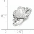 thumbnail image 4 of 925 Sterling Silver Rhodium-plated 10mm Locket Ring, 4 of 4