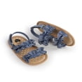 thumbnail image 3 of Baby Girls Summer Sandals Anti-Slip Soft Sole Ruffle Flat Shoes, 3 of 5