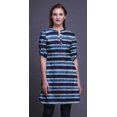 thumbnail image 3 of Bimba Kurtis Courtes pour Femmes Imprimées à Col Mandarin Robe à Manches Retroussables, 3 of 6