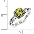 thumbnail image 3 of Sterling Silver Two Tone Silver And Gold Plated Sterling Silver w/Peridot Ring, 3 of 3