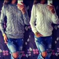 thumbnail image 1 of Chandail d'Hiver Tricoté à Manches Longues pour Femmes, Pull Décontracté Chaud, 1 of 4