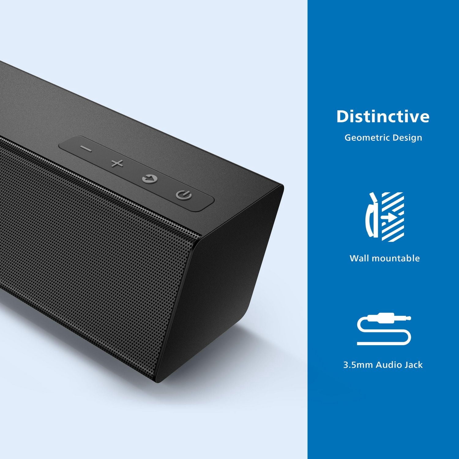 Philips B5106 2.0 Soundbar Speaker with Bluetooth, HDMI ARC Support, 3.5mm Audio Jack, RokuTV Ready, TAB5106