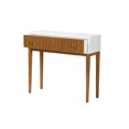 thumbnail image 2 of Baxton Studio Odile Console en Bois de Bayur Naturel Deux Tons Brun et Blanc avec 1 Tiroir, 2 of 5