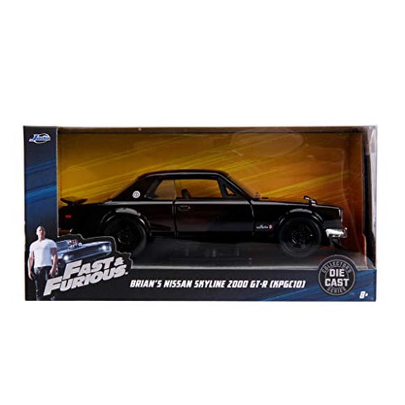 Jada Brian's Nissan Skyline 2000 GT-R (KPGC10) Black Fast & Furious Movie 1/32 Diecast Model Car