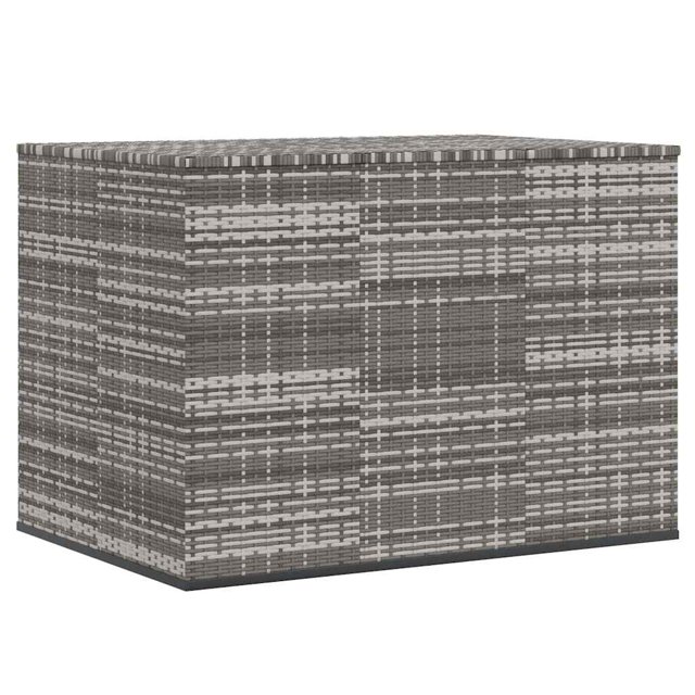 vidaXL Garden Cushion Box PE Rattan 145x100x103 cm Grey