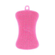 Vacemry Dish Washing Sponge, Silicone Dish Scrubber Brush with Suction Cup, Thick Soft Bristles Kitchen Cleaning Tool for Sink Dishes Pots Pans Glasses, Reusable Dishwasher Safe Scrubber Sponge