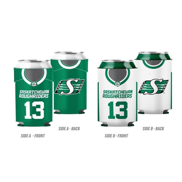 The Sports Vault Saskatchewan Roughriders Neoprene Reversible Can Cooler