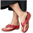 thumbnail image 2 of LSLJS Stretch Orthotic Slide Sandals Cross Sandals Woven Beach Wedge Slippers Shoes, Women's Slippers, 2 of 4