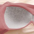 thumbnail image 5 of Birdeem Womens Non Steel Ring Style Printed Gathered Middle Button Breathable Underwear Daily Bra, 5 of 5