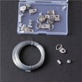thumbnail image 2 of 131 Pieces Photo Frame Hook Set Large Bearing Capacity Rustproof Large Bearing Capacity D Ring Hooks Kit Stainless Steel Holder No Trace Clock Artwork, 2 of 8