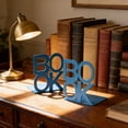 thumbnail image 1 of Fufafayo Metal Bookends For Books, Decorative Notebook Ends, Heavy Duty Notebook Holder For Desk Bookcase, Alphabet Letter Bookends For Office Library Home Decor, 1 of 6