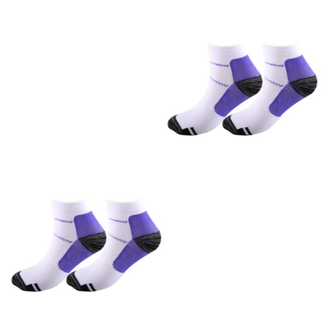 maskred 2piece Greater Flexibility Compression Socks For Sports Comfortable To Wear Ankles Socks purple S/M 2Set