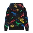 thumbnail image 3 of Boys Dinosaur Hoodies Zip Up Jacket Pullover Hooded Sweatshirt for Kids, 3 of 7
