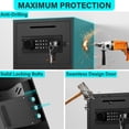 thumbnail image 2 of Kavey 6.0 Cub Extra Large Safe Box, Home Safe with Fireproof Waterproof Bag & Drop Slot, Money Safe with Backlit Touch Keypad, Drop Safe Box with Double Door for Business Home, 2 of 6