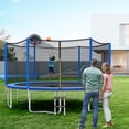 thumbnail image 2 of Patiojoy 14FT Trampoline w/ Basketball Hoop Outdoor Recreational Trampoline w / Enclosure Net & Ladder, 2 of 9