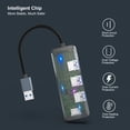 thumbnail image 4 of BENFEI USB 3.0 Hub, 4 Ports USB A Splitter Ultra-Slim USB Expander for Mouse, Keyboard, Flash Drive, U Disk, Printer Compatible with Laptop, Desktop PC, Xbox, PS5, and More, 4 of 7