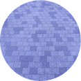 thumbnail image 1 of Ahgly Company Machine Washable Indoor Round Transitional Day Sky Blue Area Rugs, 7' Round, 1 of 7